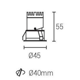 mini justerbar 40mm