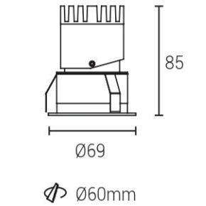 mini adjustable 60mm